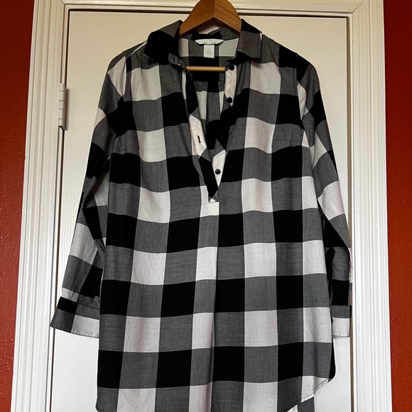 H&M black & white shirt dress size S - Picture 2 of 4